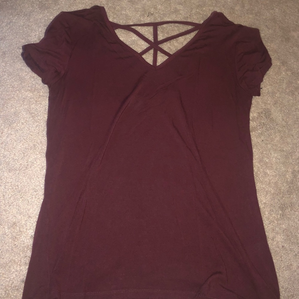 Maroon and gray soft shirts